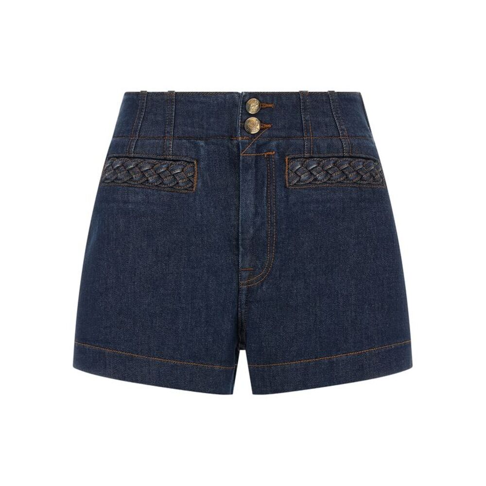 Zimmermann Blue Cotton Bermuda Women's Shorts